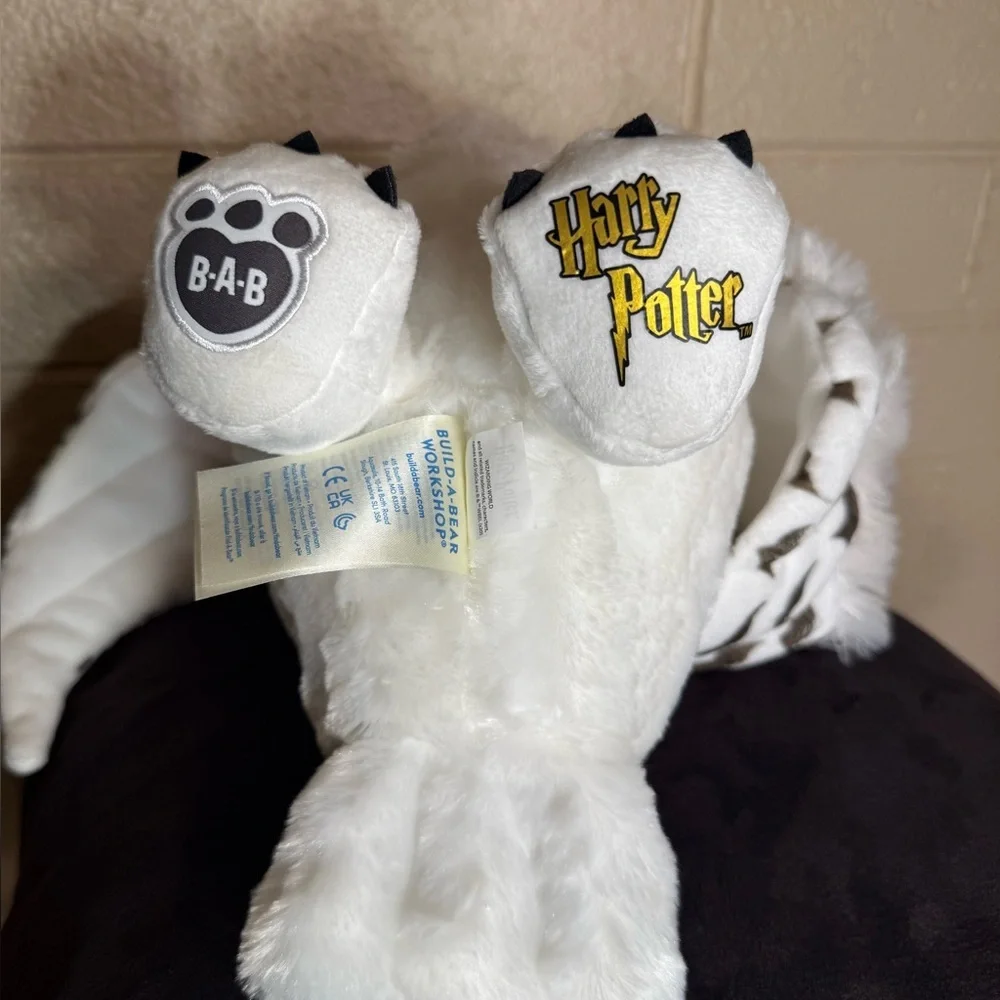 Build-A-Bear White and Yellow Plush Owl Toy